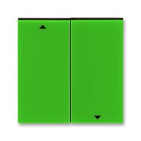 ABB LEVIT Ovladač 3559H-A00662 67 spínače žaluziového kolébkového, dělený, s potiskem, zelená/kouřová černá