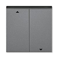 ABB LEVIT Ovladač 3559H-A00662 69 spínače žaluziového kolébkového, dělený, s potiskem, ocelová/kouřová černá