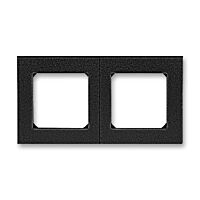 ABB LEVIT Rámeček 3901H-A05020 63 dvojnásobný, pro vodorovnou i svislou montáž, onyx/kouřová černá