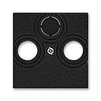 ABB LEVIT M Kryt 5011H-A00300 63 zásuvky anténní s vylamovacím otvorem, onyx