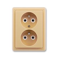 ABB CLASSIC Dvojzásuvka 5512C-2349 D2 chráněná, béžová