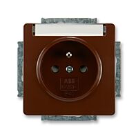 ABB Zásuvka jednonásobná s ochr. kolíkem, s clonkami, s popis. polem  5518G-A02352 H1