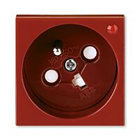 ABB PROFIL 45 Zásuvka 5595N-C05359 R1 kódovaná, s ochranou před přepětím a optickou signalizací poruchy, karmínová (RAL 3003)