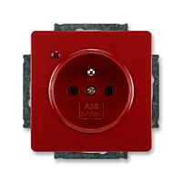 ABB SWING Zásuvka 5598G-A02349 R1 jednonásobná, s ochranou před přepětím, karmínová (RAL 3003)