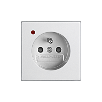 ABB SOLO FUTURE Zásuvka 5599B-A0235783 s ochranou před přepětím, hliníková stříbrná