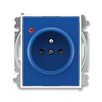 ABB ELEMENT TIME Zásuvka 5599E-A02357 14 s clonkami, s ochranou před přepětím, bezšroubová, modrá/bílá