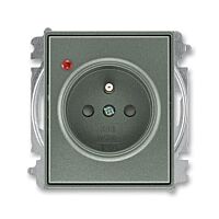 ABB TIME Zásuvka 5599E-A02357 34 jednonásobná s clonkami, s ochranou před přepětím, bezšroubová, antracitová