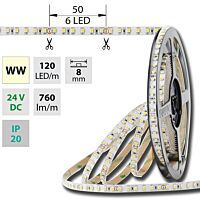 LED pásek SMD3528 teple bílý, 120LED/m,