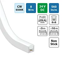 LED Neon 6x6mm TB/W/NS/CV,CW, 8W/m, DC 2