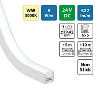 LED Neon 6x6mm TB/W/NS/CV,WW, 8W/m, DC 2
