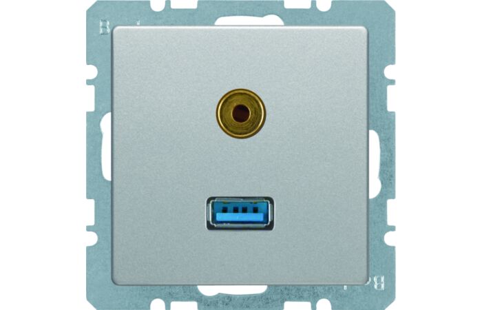 Zásuvka, USB/3,5 mm Audio, Berker Q.x, a