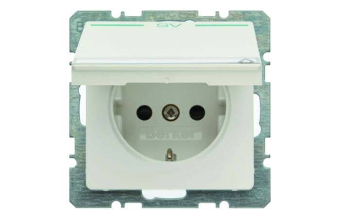 Zásuvka, SCHUKO s víčkem, 16 A, 250 V~ s