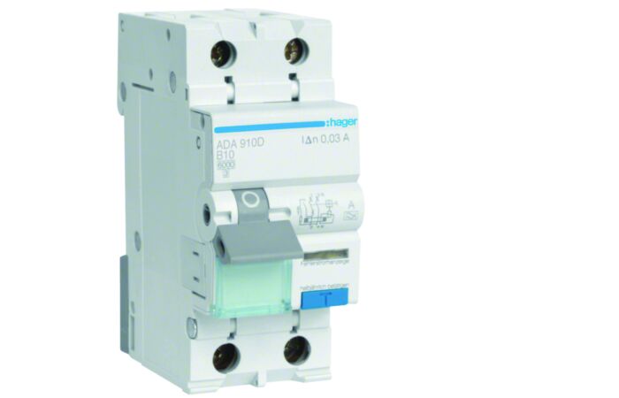 HAGER Chránič 10B/1N/0,03 A ADA910D