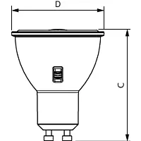 CorePro LEDspot 4.8-50W GU10 3CCT 36DDIM