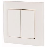 EATON Tlačítko RF 2násobné 55x55mm IP20 bílá lesk