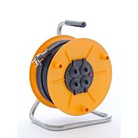 MUNOS Přívod prodlužovací   50m  zásuvky 4x 230V/13A s bubnem IP20 černá (H05RR-F3G 3x1,5)