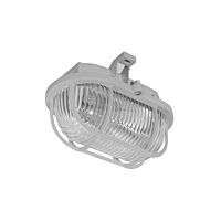 PANLUX Svítidlo OVAL PLAST 60W E27 IP44 šedá