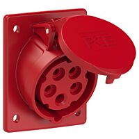 PCE Zásuvka 16A/400V 5-pólová vestavná šikmá IP44