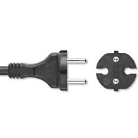 TEKABEN Flexo 3m pryž, kulatá 2x1,5 vidlice rovná černá