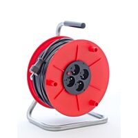 MUNOS Přívod prodlužovací   50m  zásuvky 4x 230V/13A s bubnem IP20 černá (H05VV-F3G 3x1,5)