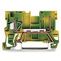WAGO Svorka 769-237 základní PE – 1 vodič / 1 pin 4 mm² Na DIN lištu 35 × 15 a 35 × 7,5, zelenožlutá