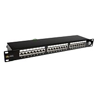 SOLARIX Patch panel STP 24xRJ45 CAT6 s vyvazovací lištou 1U 19" stíněný