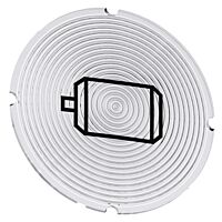 SIEMENS Štítek vložený pro tlačítko prosvětlené, kulatý, mléčná barva, symbol: elektromotor