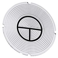 SIEMENS Štítek vložený pro tlačítko prosvětlené, kulatý, mléčná barva, symbol: zap - vyp bez aretace