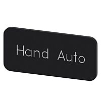 SIEMENS Štítek popisný 12,5 x 27 mm, štítek černý, popisek HAND AUTO