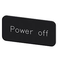 SIEMENS Štítek popisný 12,5 x 27 mm, štítek černý, popisek POWER ON