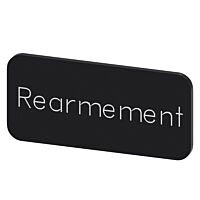 SIEMENS Štítek popisný 12,5 x 27 mm, štítek černý, popisek REARMEMENT