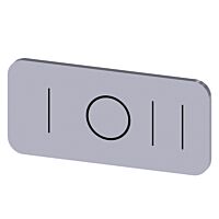 SIEMENS Štítek popisný 12,5 x 27 mm, štítek stříbrný, symbol: I* O II