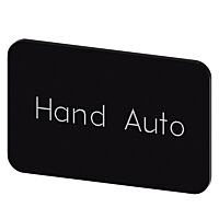 SIEMENS Štítek popisný 17,5 x 27 mm, štítek černý, popisek HAND AUTO