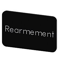 SIEMENS Štítek popisný 17,5 x 27 mm, štítek černý, popisek REARMEMENT