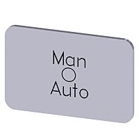SIEMENS Štítek popisný 17,5 x 27 mm, štítek stříbrný, popisek MAN-O-AUTO