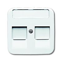 ABB Kryt Reflex SI 1753-0-8030 zásuvky komunikační, s popisovým polem, alpská bílá