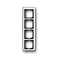 ABB SOLO Rámeček 2CKA001754A4329 čtyřnásobný, pro vodorovnou i svislou montáž, chromová lesklá