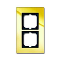 ABB SOLO Rámeček 2CKA001754A4357 dvojnásobný, pro vodorovnou i svislou montáž, zlacená mosaz