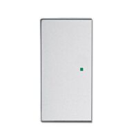 ABB Kryt 2CKA006220A0153 2násobný levý/pravý, bez potisku; hliníková stříbrná; SR-2-83