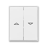 ABB ELEMENT Ovladač 3558E-A00662 01 spínače žaluziového kolébkového, dělený, s potiskem, bílá/ledová bílá