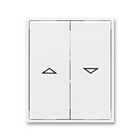 ABB ELEMENT Ovladač 3558E-A00662 03 spínače žaluziového kolébkového, dělený, s potiskem, bílá/bílá