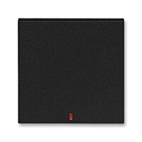 ABB LEVIT Ovladač 3559H-A00655 63 spínače kolébkového s červeným průzorem, onyx/kouřová černá