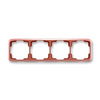 ABB TANGO Rámeček 3901A-B40 R2 čtyřnásobný, vodorovný, vřesová červená