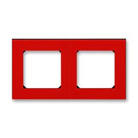 ABB LEVIT Rámeček 3901H-A05020 65 dvojnásobný, pro vodorovnou i svislou montáž, červená/kouřová černá