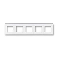 ABB LEVIT Rámeček 3901H-A05050 62 pětinásobný, pro vodorovnou i svislou montáž, bílá/kouřová černá