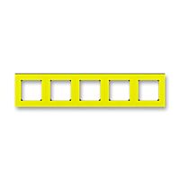 ABB LEVIT Rámeček 3901H-A05050 64 pětinásobný, pro vodorovnou i svislou montáž, žlutá/kouřová černá
