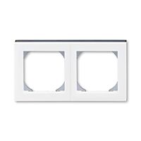 ABB LEVIT Rámeček 3901H-A05520 62 dvojnásobný s otvorem 55x55, bílá/kouřová černá