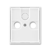 ABB ELEMENT, TIME Kryt 5011E-A00300 03 zásuvky anténní s vylamovacím otvorem TV+R, TV+R+SAT, bílá/bílá