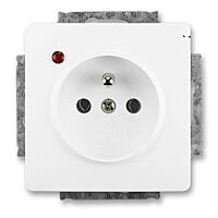 ABB SWING Zásuvka 5598G-A02349 B1 jednonásobná, s ochranou před přepětím, jasně bílá