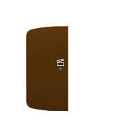 ABB Kryt TANGO 6220A-A02103 H 2násobný levý, symbol „scény“; hnědá